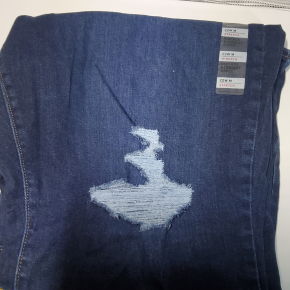 Plus Size Levi's® Ribcage Straight Ankle Jean 14-inch highest rise  Size 22W - Picture 11 of 11